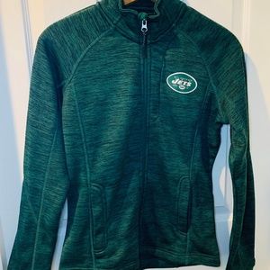 Women's NY Jets Green Zip Up Hoodie